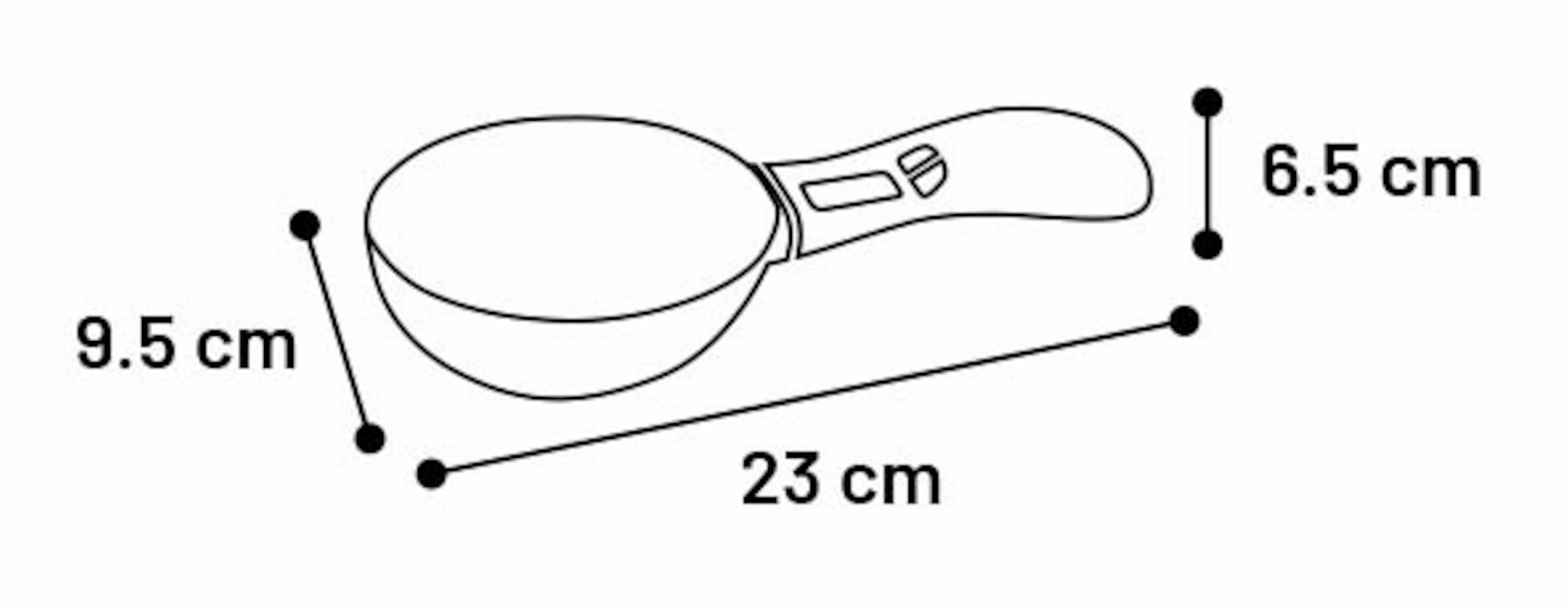 Flamingo Digital food scoop Skalo Grey