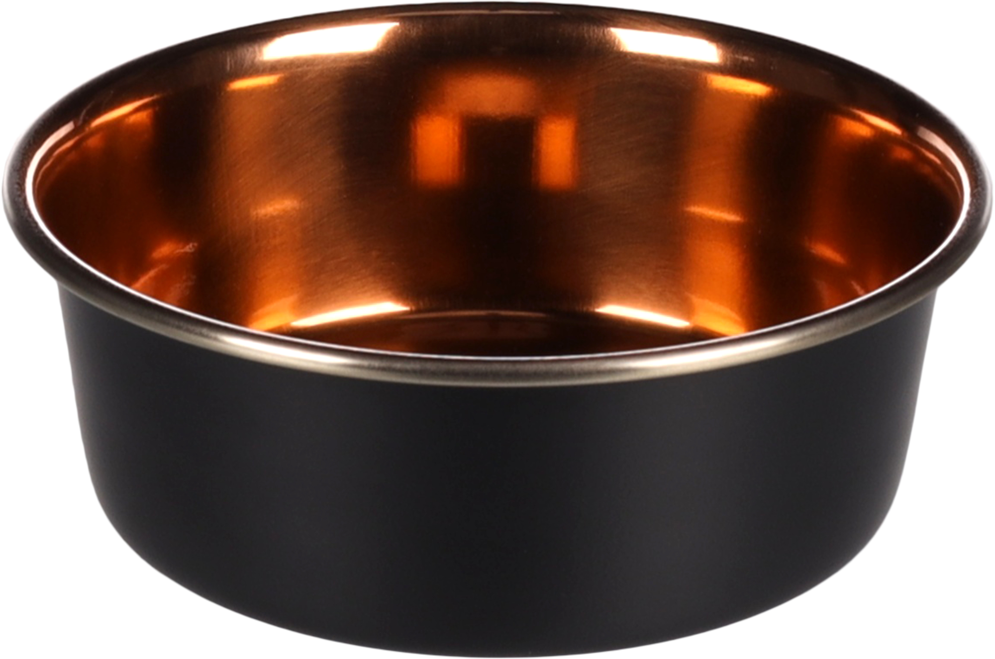 Flamingo Ciotola per cibo e acqua Ezra Rotondo Nero & Rame