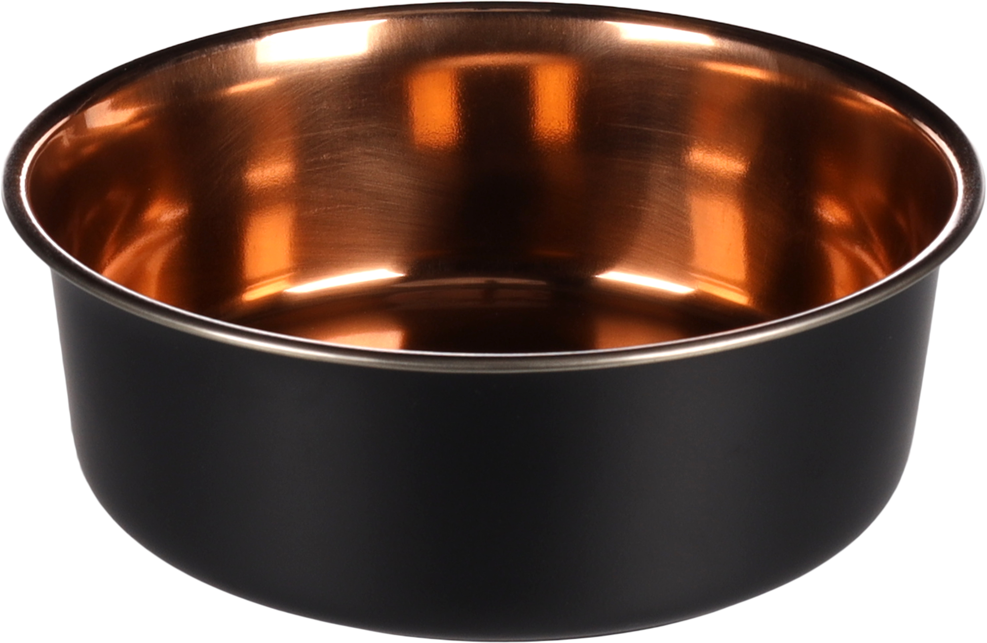 Flamingo Ciotola per cibo e acqua Ezra Rotondo Nero & Rame