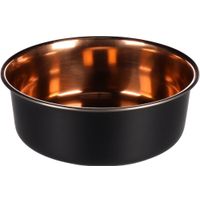 Flamingo Ciotola per cibo e acqua Ezra Rotondo Nero & Rame