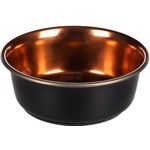 Feeding and drinking bowl Ezra Round Black & Copper