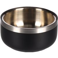 Flamingo Gamelle pour la nourriture et l'eau Lora Rond Noir & Argent