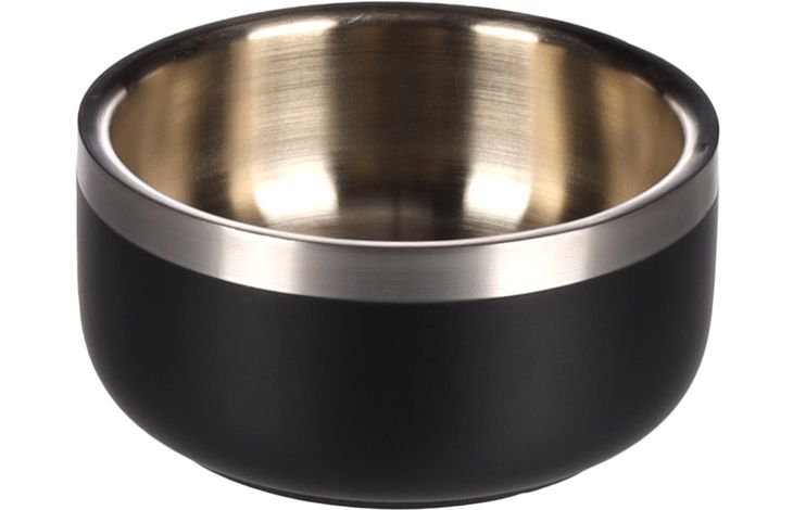 Flamingo Gamelle pour la nourriture et l'eau Lora Rond Noir & Argent