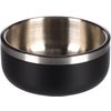 Feeding and drinking bowl Lora Round Black & Silver