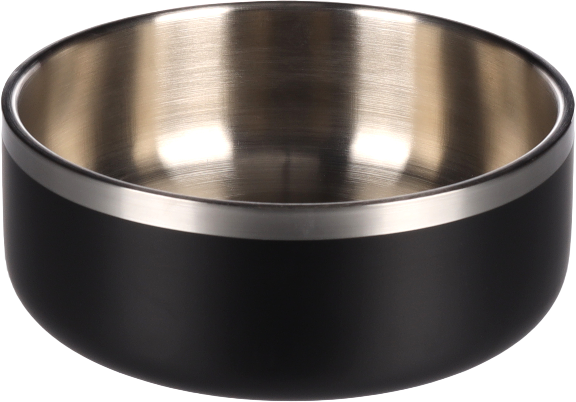 Flamingo Gamelle pour la nourriture et l'eau Lora Rond Noir & Argent