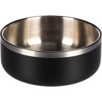 Flamingo Gamelle pour la nourriture et l'eau Lora Rond Noir & Argent