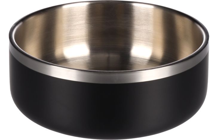 Flamingo Gamelle pour la nourriture et l'eau Lora Rond Noir & Argent