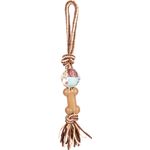 Toy Vinta Tug rope & Bone with 2 knots with ball Mix