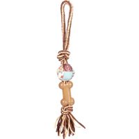 Flamingo Toy Vinta Tug rope & Bone with 2 knots with ball Mix