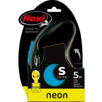Flexi Flexi Laisse à enrouleur New Neon Sangle Bleu fluo