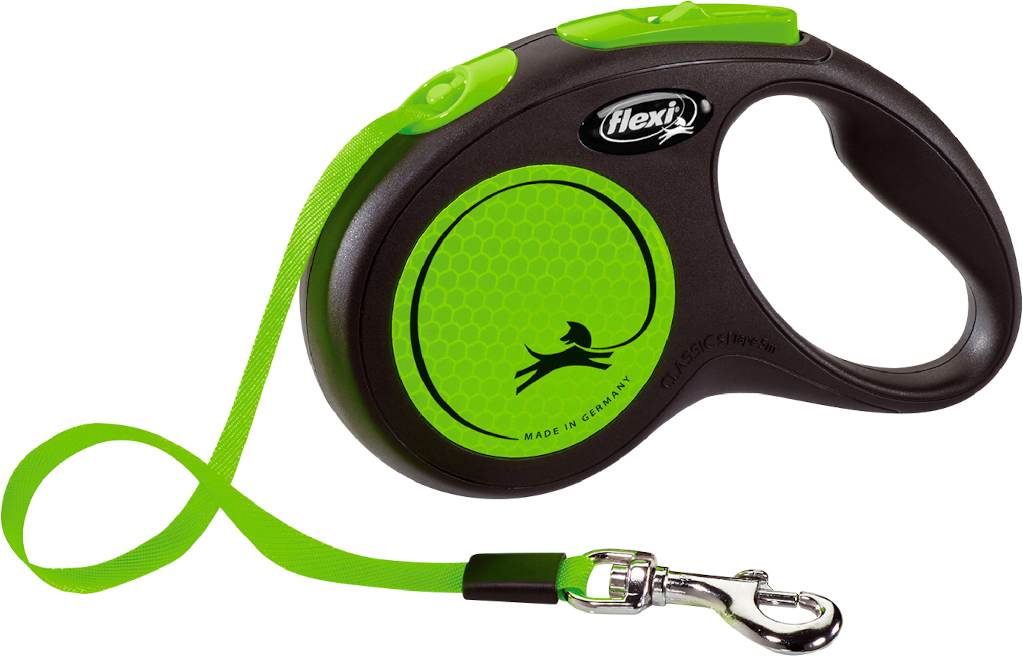 Flexi Flexi Retractable leash New Neon Tape Fluo green