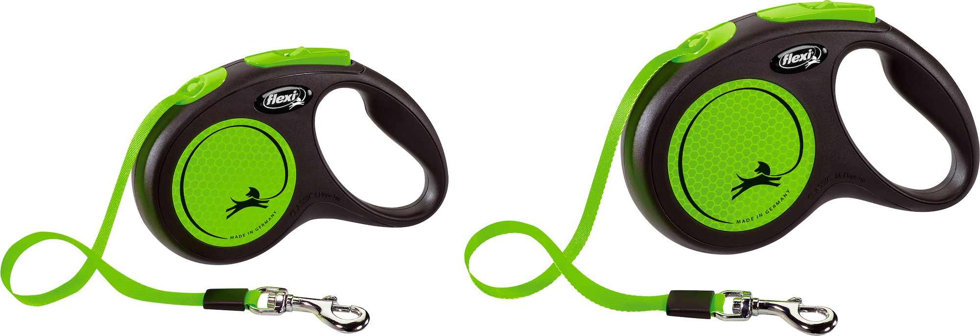 Flexi Flexi Retractable leash New Neon Tape Fluo green