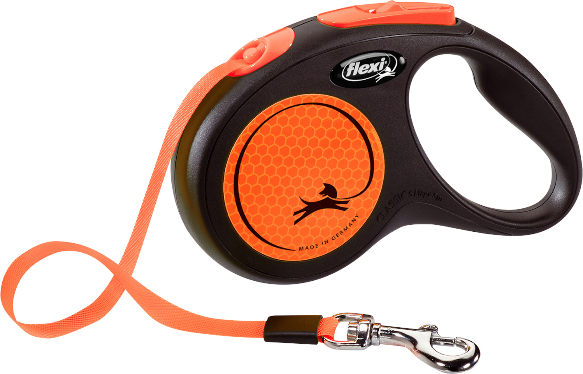 Flexi Retractable leash New Neon Tape Fluo orange 521508 Flamingo Pet Products