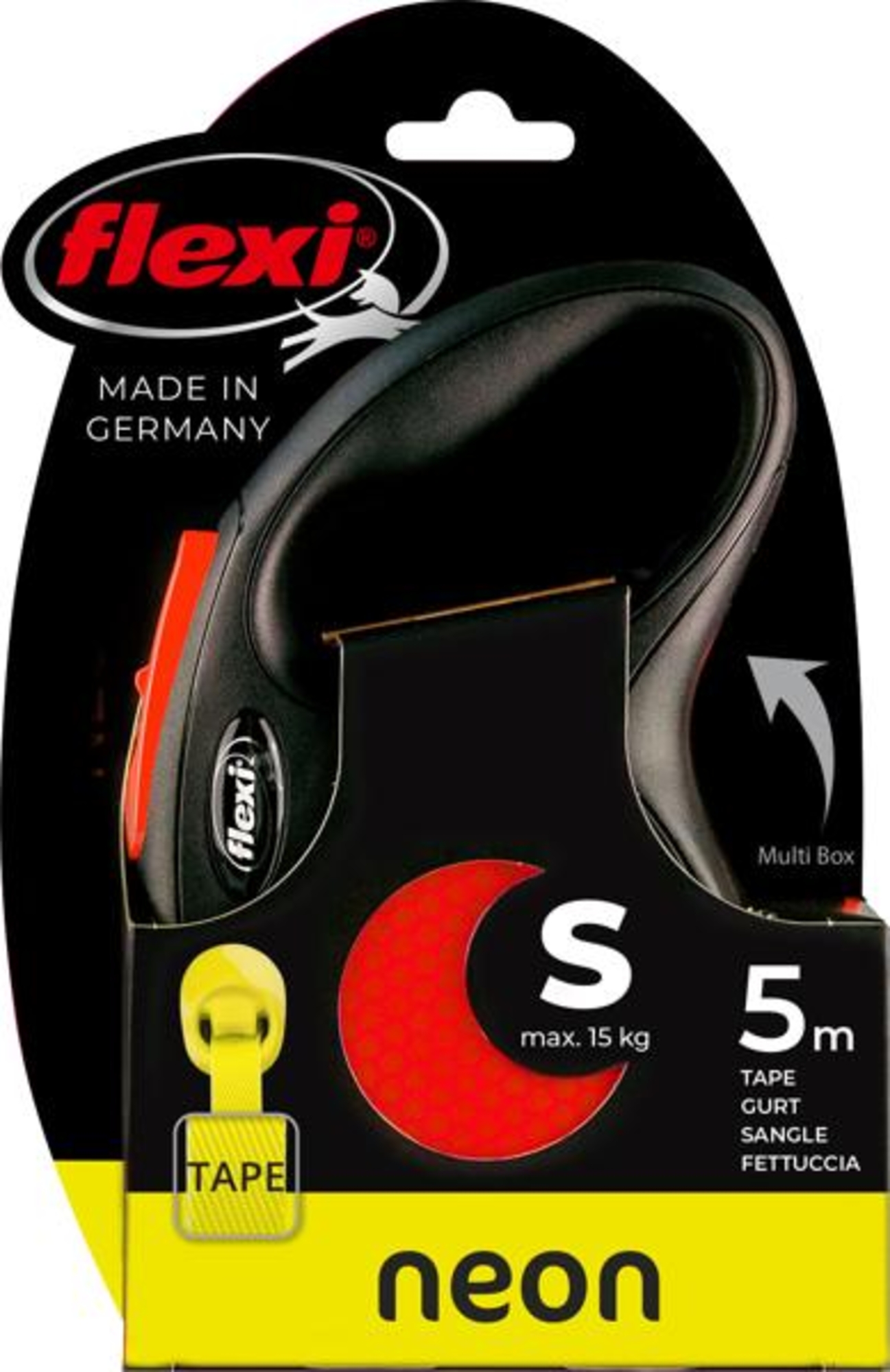 Flexi Flexi Retractable leash New Neon Tape Fluo orange