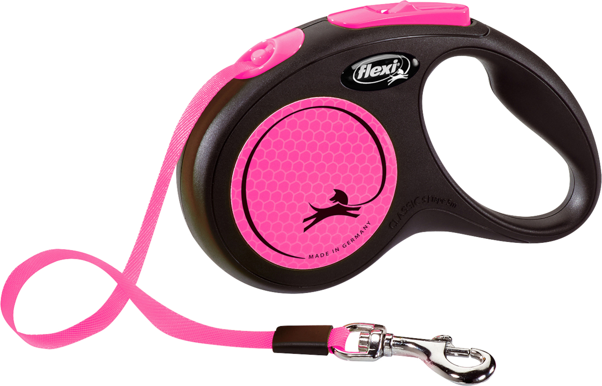 pink retractable leash