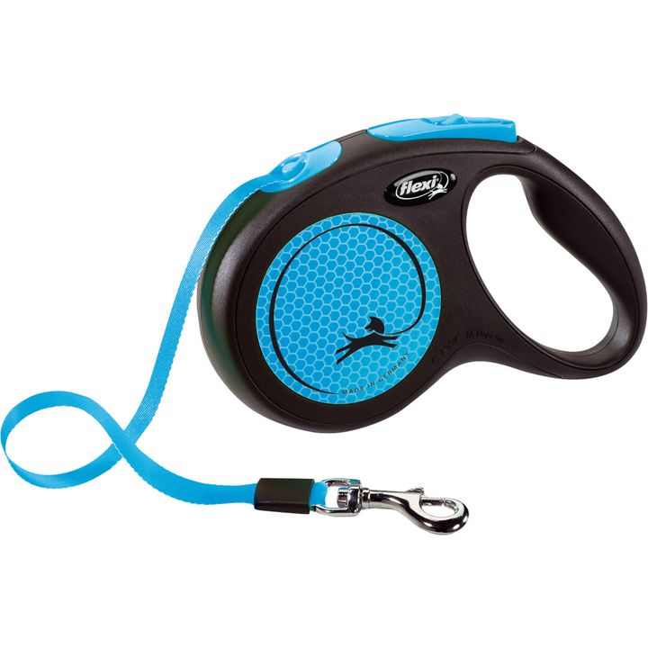 Flexi Retractable leash New Neon Tape Fluo blue, 521510