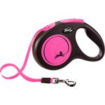 Flexi Retractable leash New Neon Tape Fluo pink