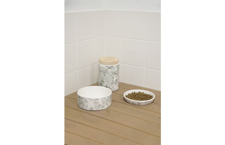 Flamingo Eet- en drinkpot Marmi Rond Lichtgrijs