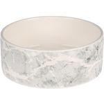 Feeding and drinking bowl Marmi Round Light grey