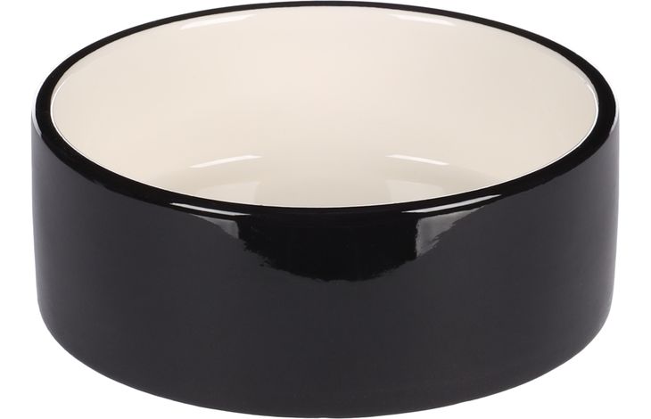 Flamingo Eet- en drinkpot Rocky Rond Zwart & Wit