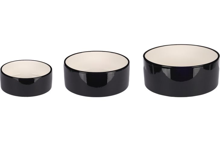 Flamingo Eet- en drinkpot Rocky Rond Zwart & Wit