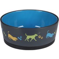 Flamingo Bol para comida y bebida Cori Redondo Gris oscuro & Azul