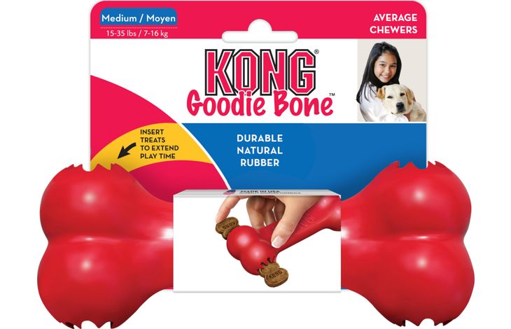 Kong® Kong® Spielzeug Goodie Bone™ Rot Gummi Knochen