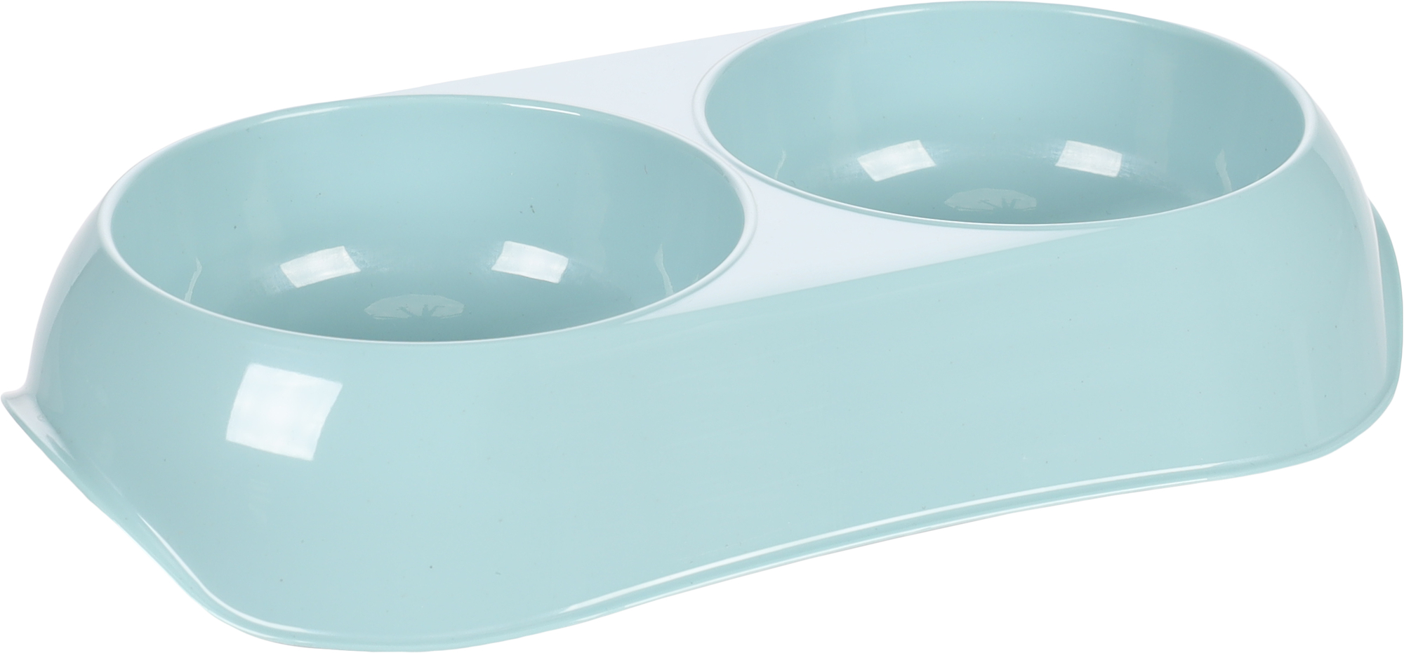 Flamingo Feeding and drinking bowl Combo Muk Oval Light blue