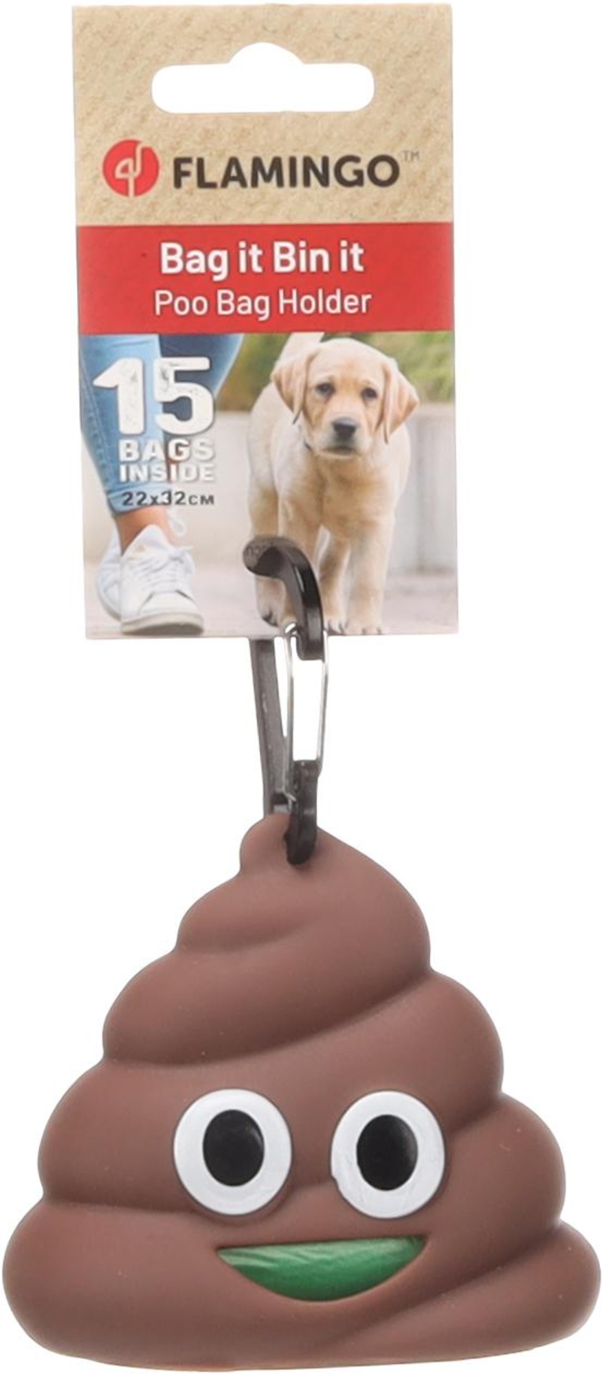 Flamingo Poop bag dispenser Droppie Brown