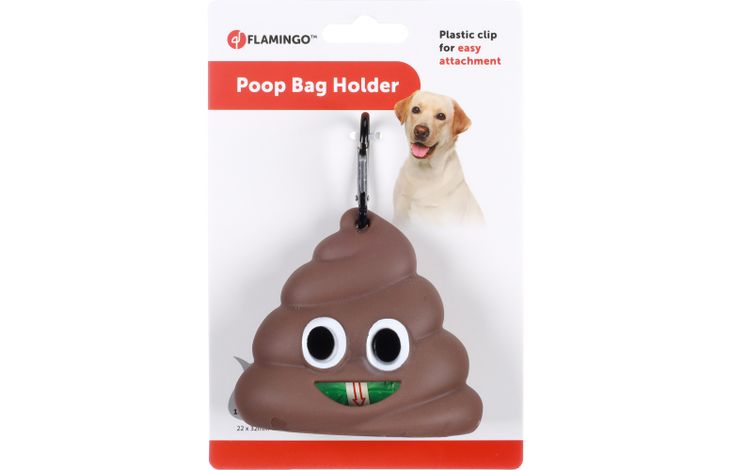 Flamingo Poop bag dispenser Droppie Brown