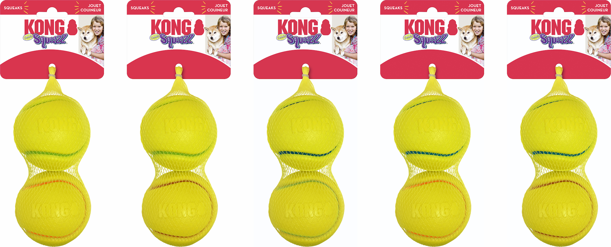 Kong Toy Squeezz Tennis Yellow Ball 521611 Flamingo Pet Products