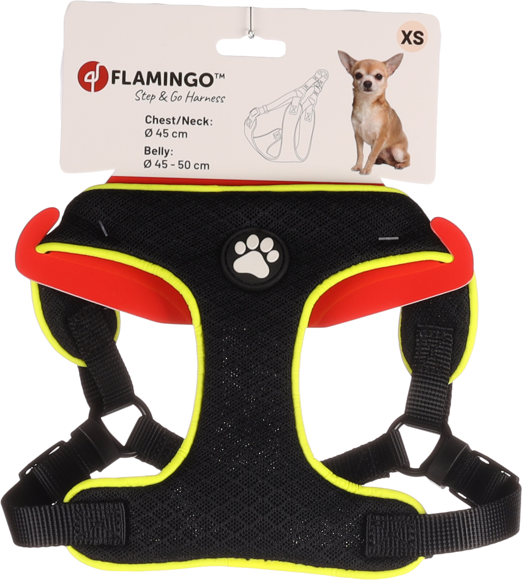 Flamingo Arnés Step&Go Tasha Negro