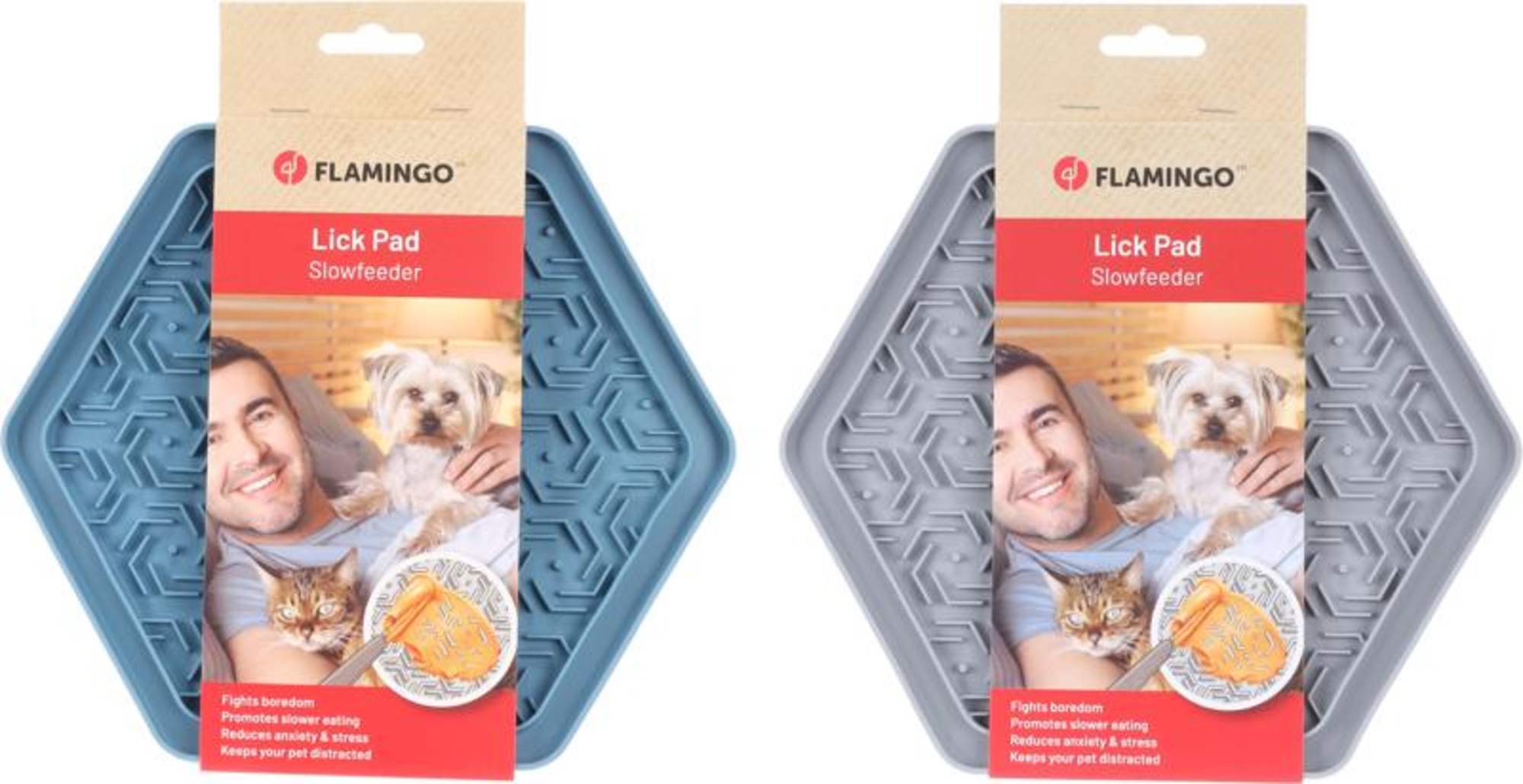 Flamingo Lick pad Jelly Hexagon Multiple colours