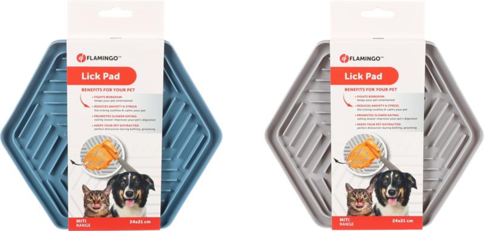 Flamingo Lick pad Bean Hexagon Multiple colours