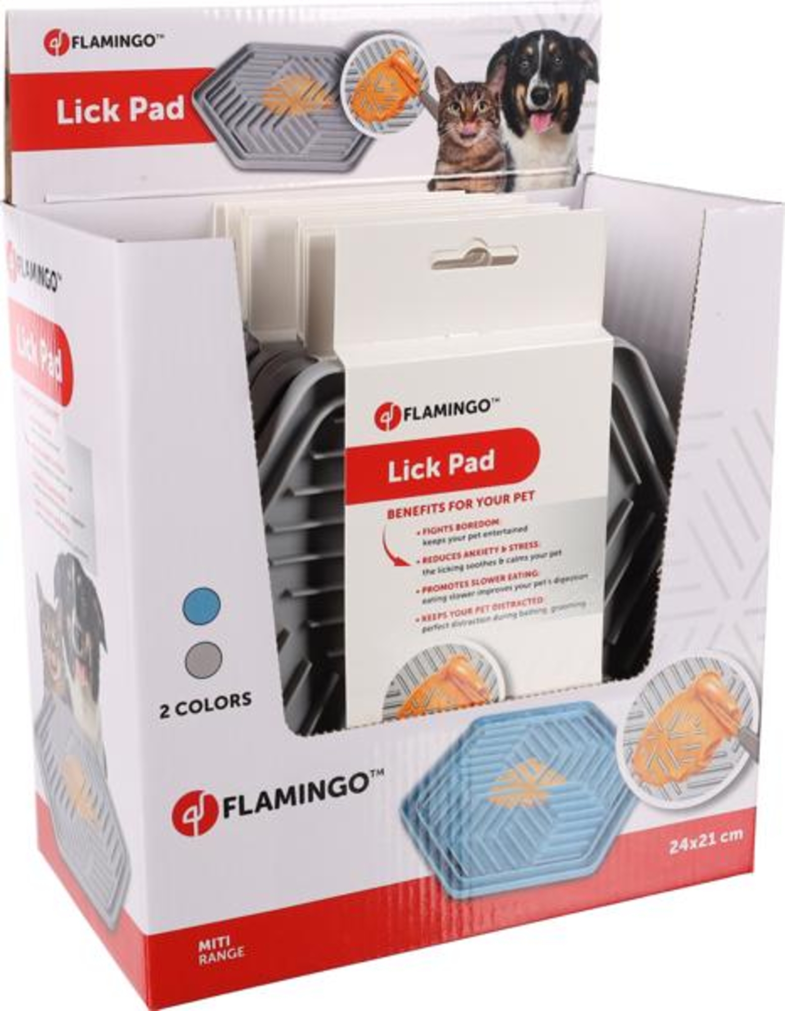 Flamingo Lick pad Bean Hexagon Multiple colours