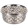 Feeding and drinking bowl Diami Round Silver