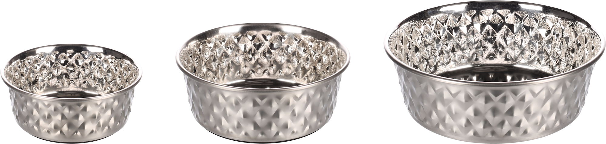 Flamingo Gamelle pour la nourriture et l'eau Diami Rond Argent