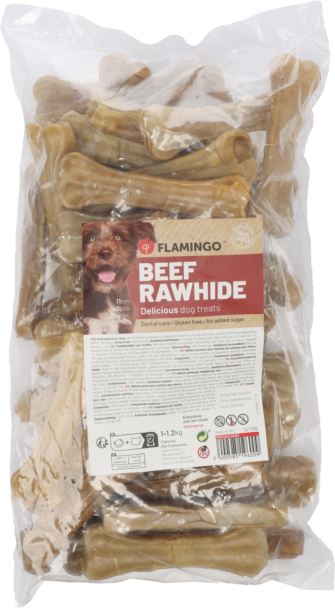 Flamingo Snacks R'Hide Bone  11cm 25-30gr / 40 pcs 1000-1200gr