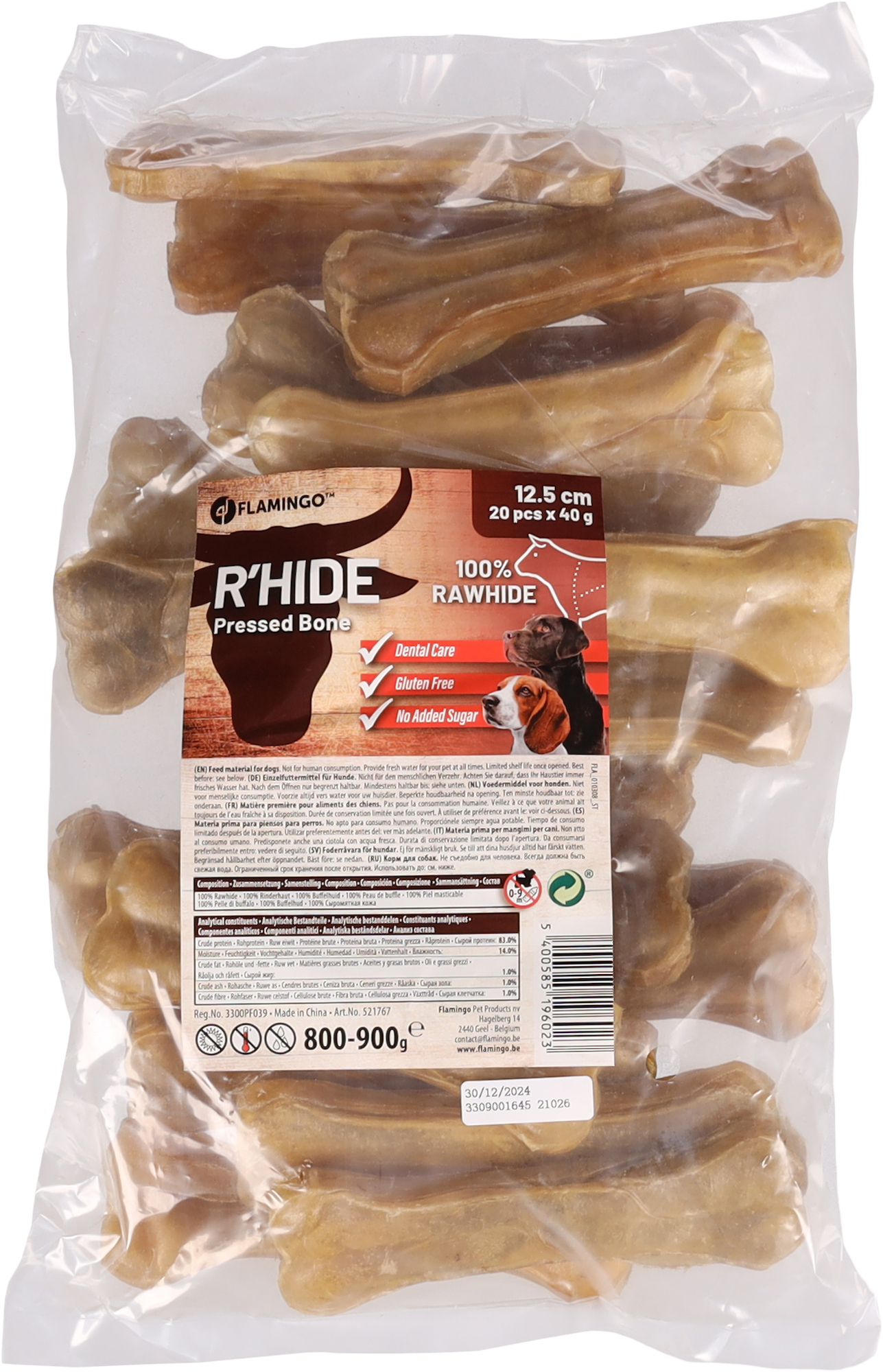 Flamingo Snacks R'Hide Bone  12,5cm 40-45gr / 20 pcs 800-900gr