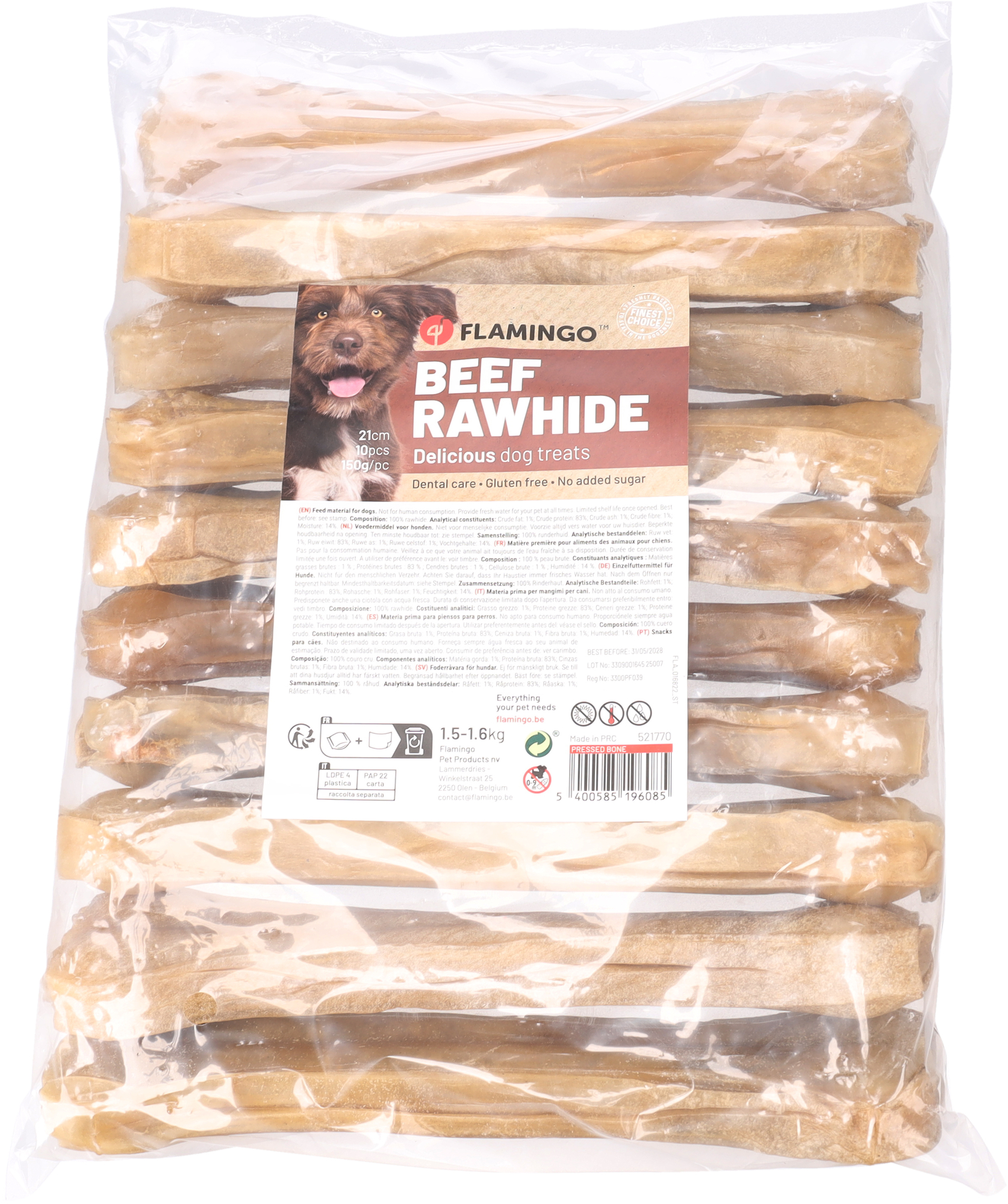 Flamingo Snacks R'Hide Bone  21cm 150-160gr / 10 pcs 1,5-1,6kg