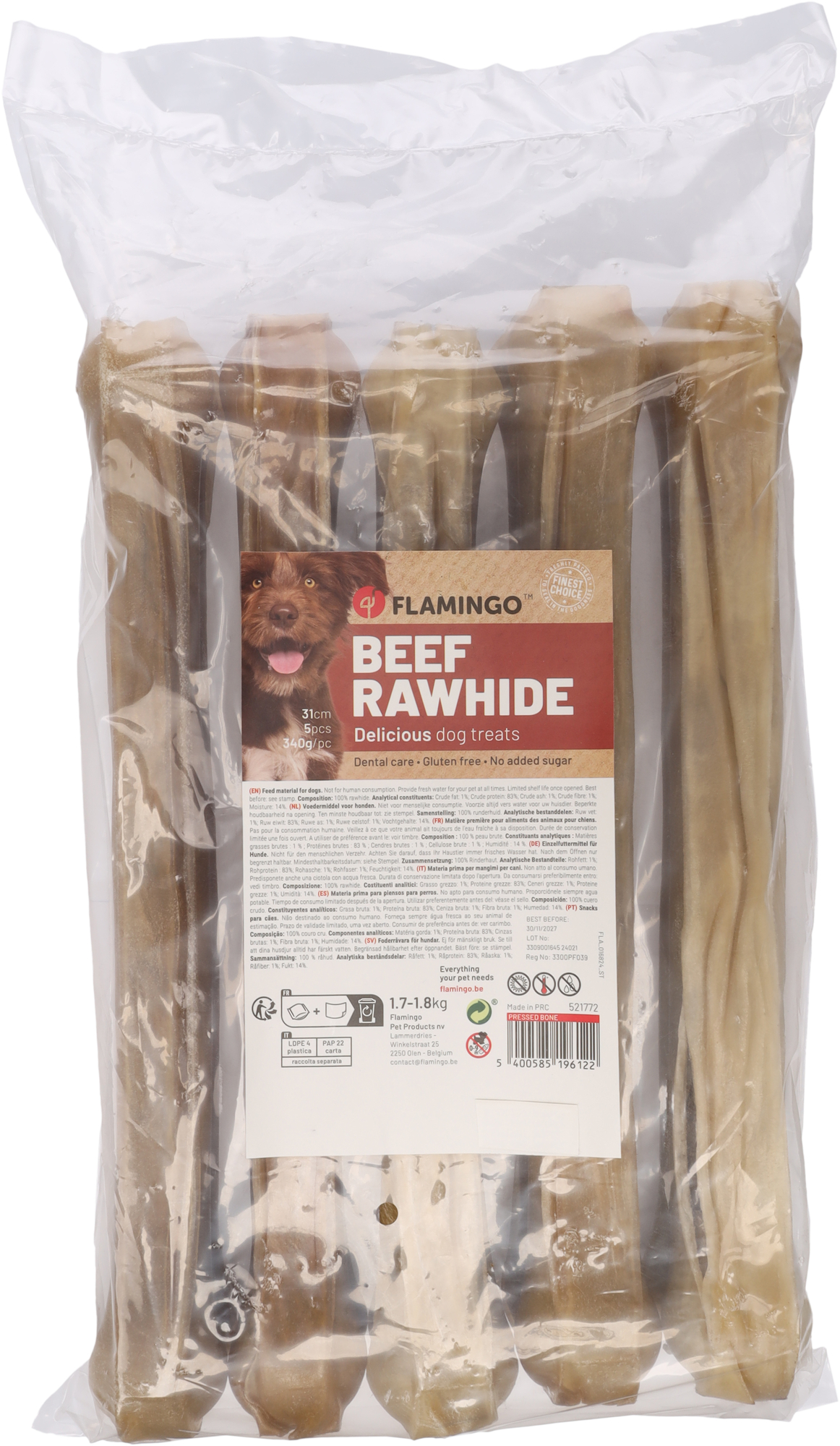 Flamingo Snacks R'Hide Bone  31cm 340-360gr / 5 pcs 1,7-1,8kg