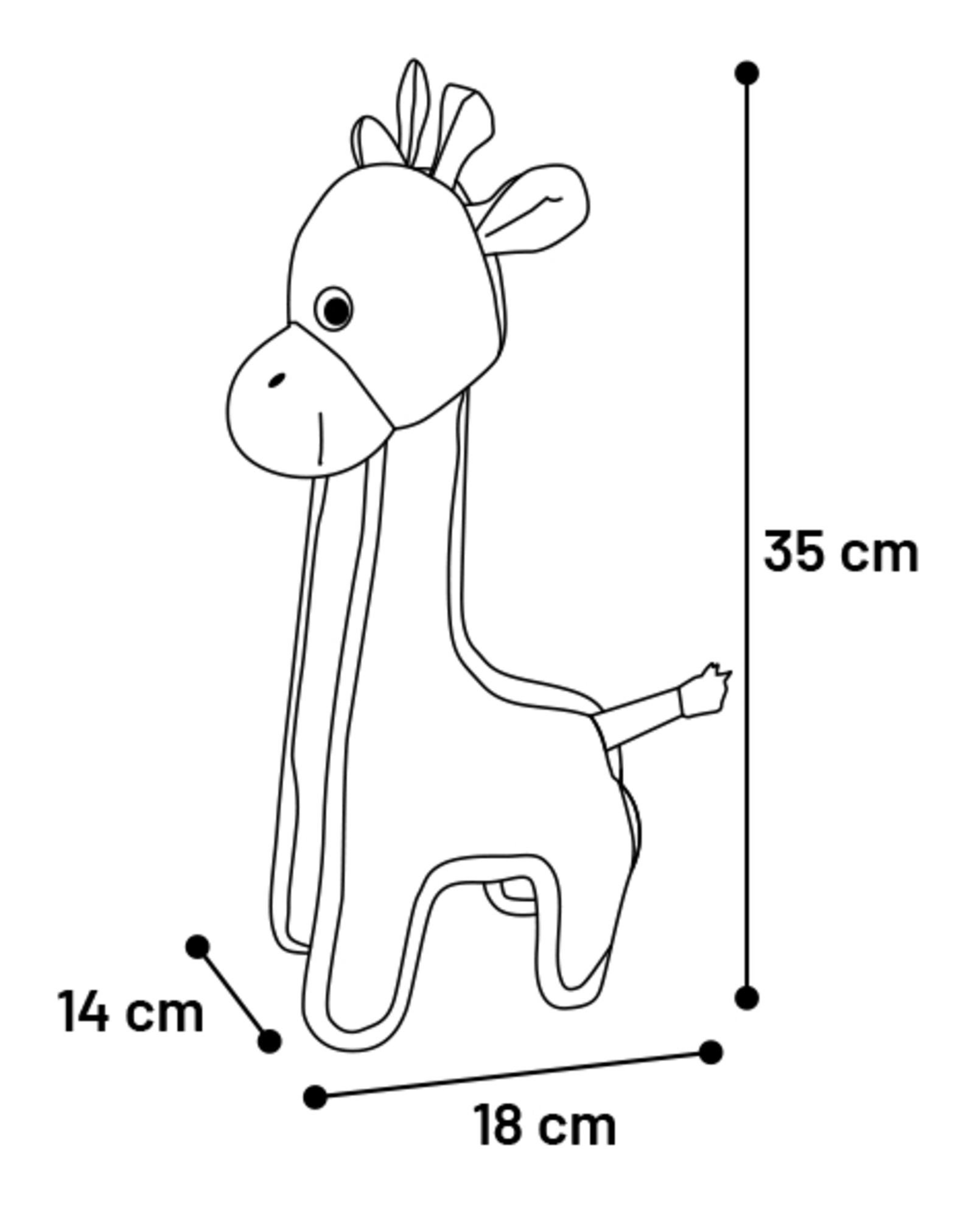 Flamingo Toy Strong Stuff Giraffe Yellow