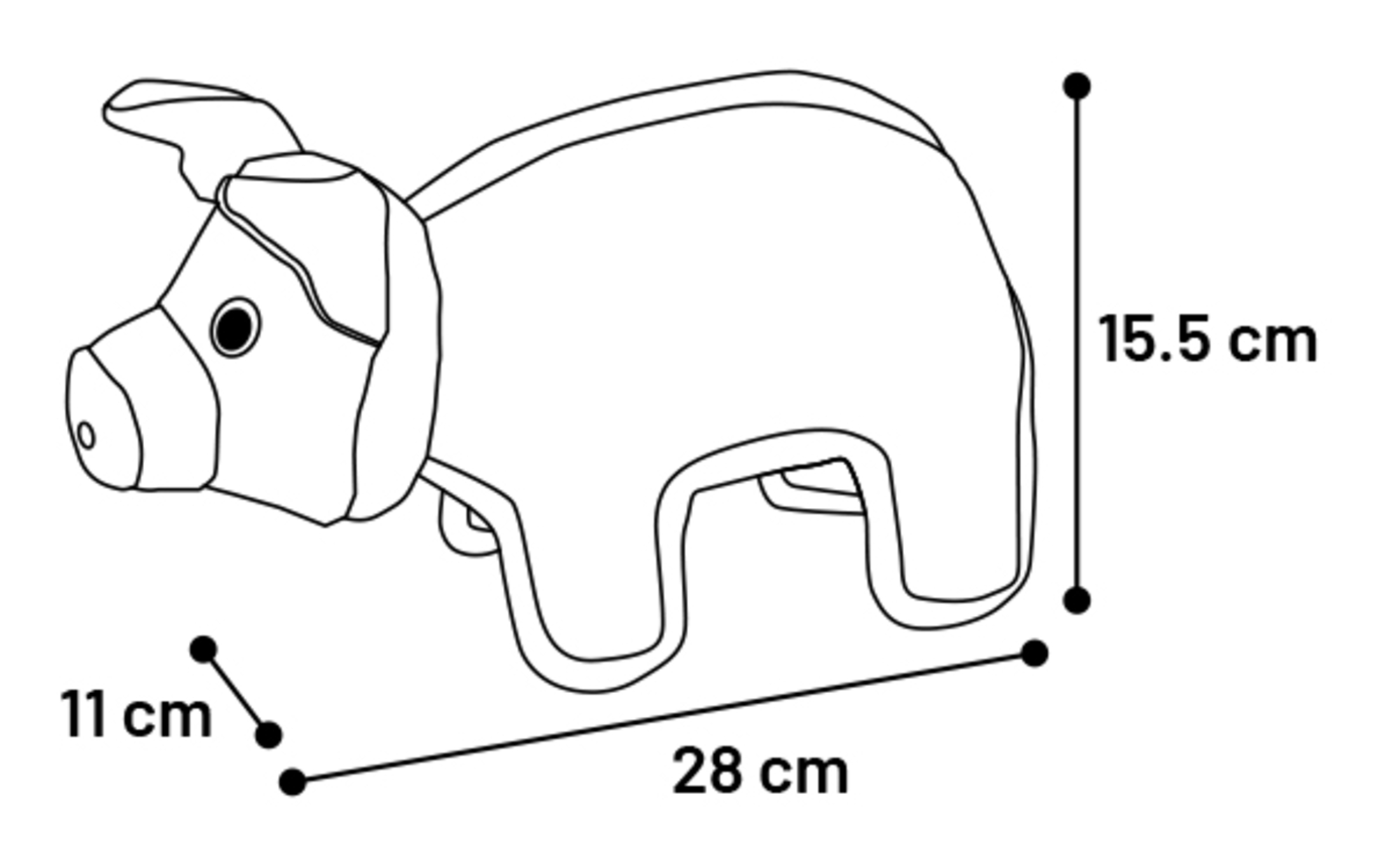 Flamingo Toy Strong Stuff Pig Blue