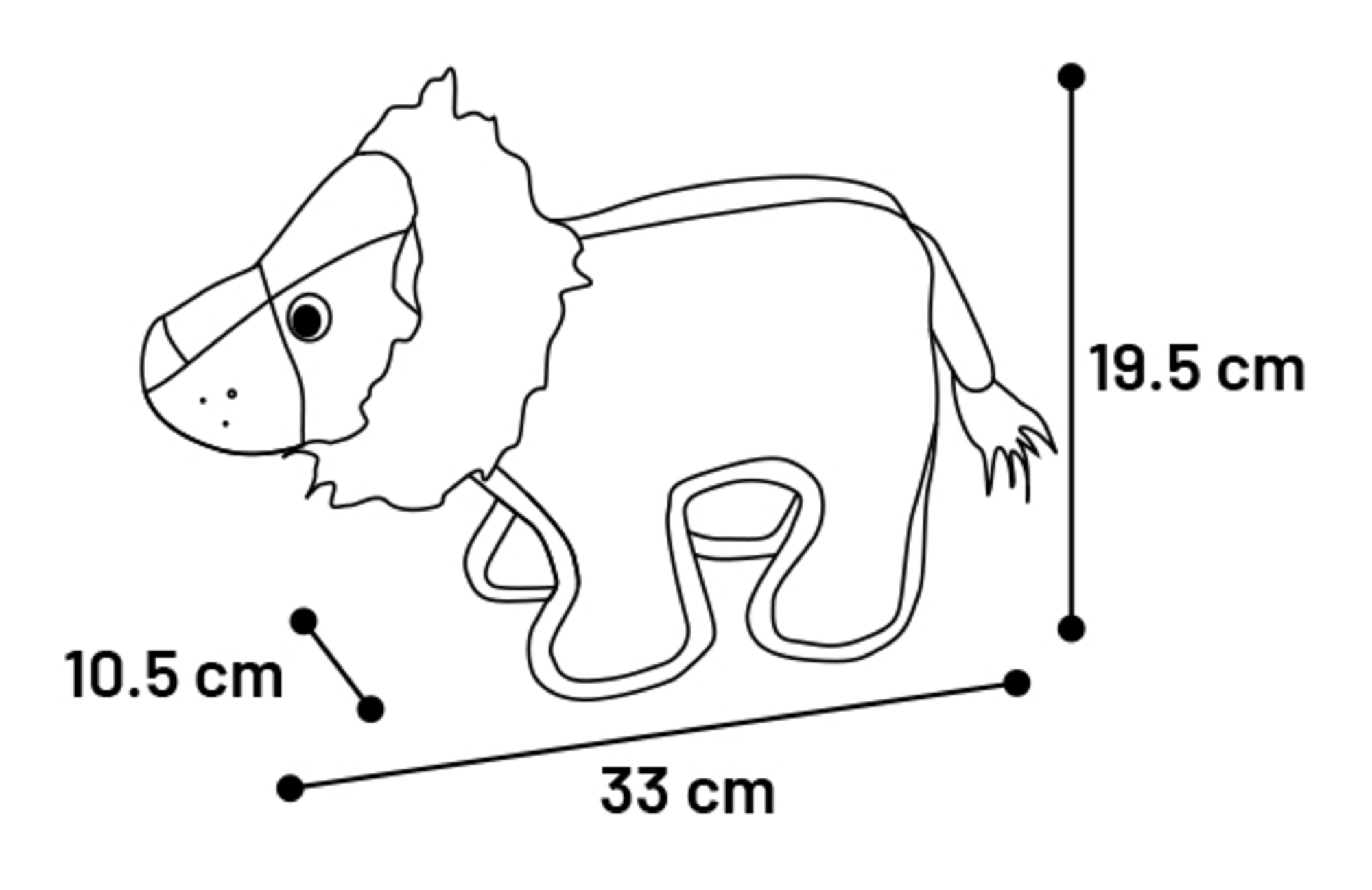 Flamingo Toy Strong Stuff Lion Brown