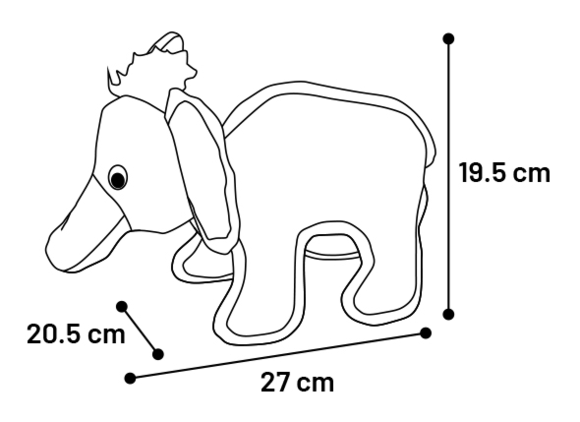 Flamingo Toy Strong Stuff Elephant Purple