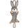 Jouet Gommy Lapin avec corde Gris