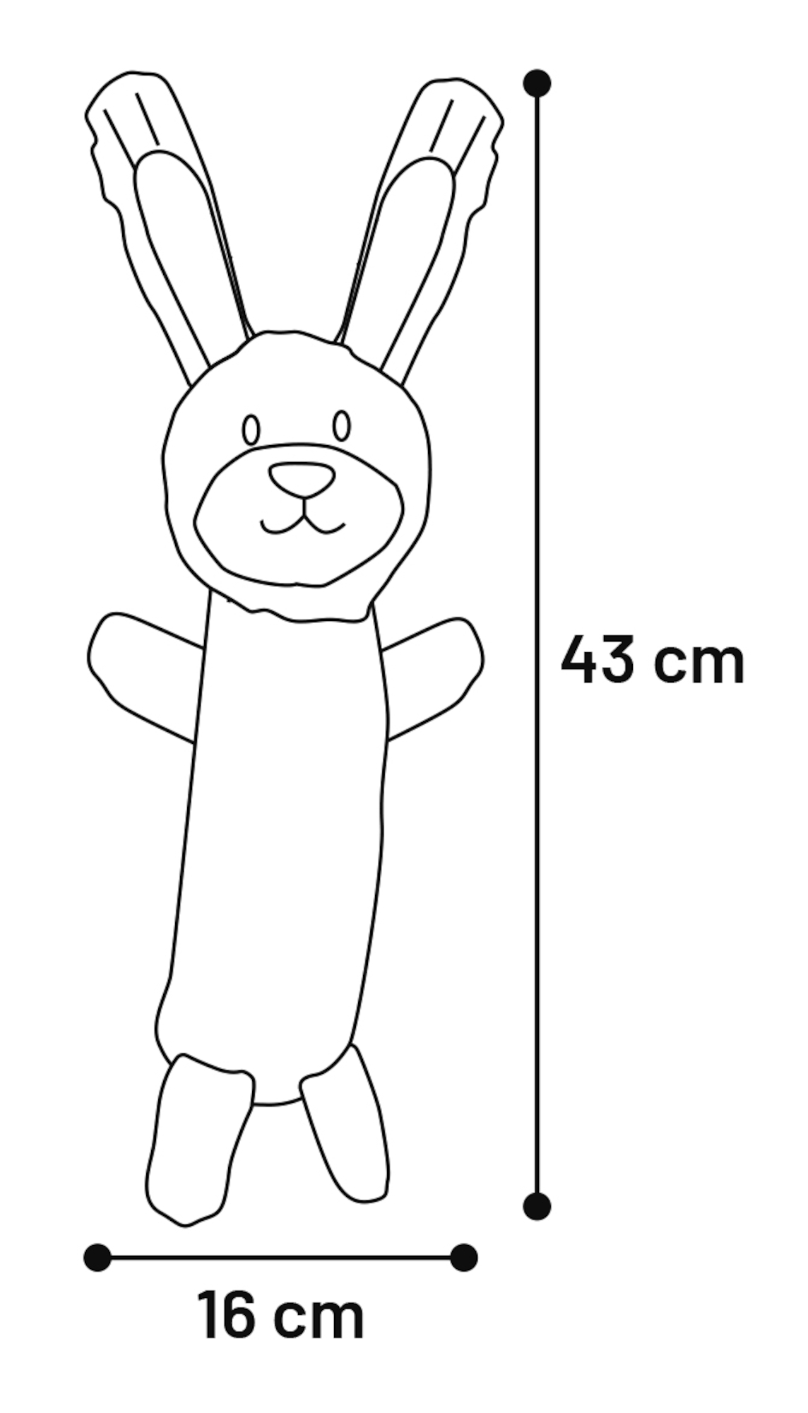 Flamingo Jouet Gommy Lapin Gris