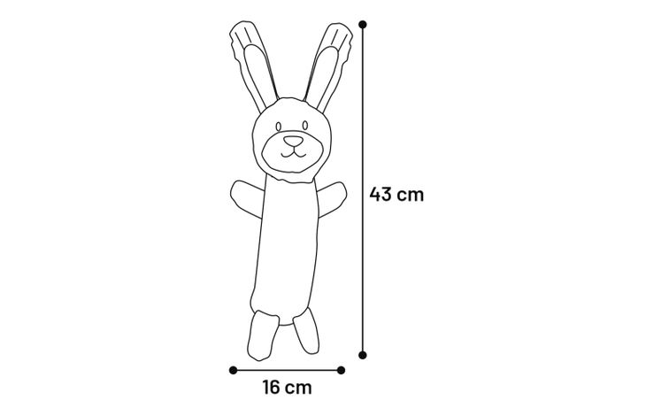 Flamingo Jouet Gommy Lapin Gris