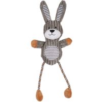Flamingo Jouet Gommy Lapin avec corde Gris