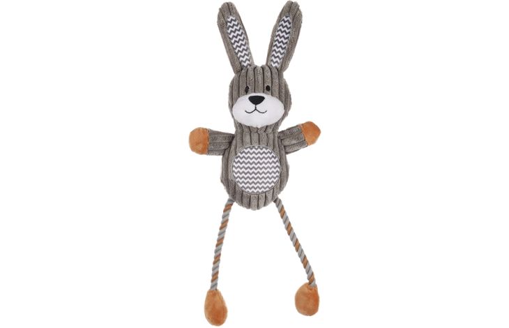 Flamingo Jouet Gommy Lapin avec corde Gris